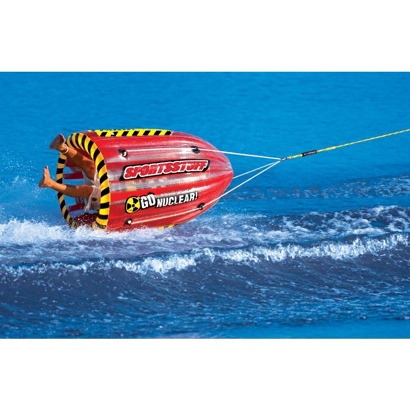 Sportsstuff Gyro Tumbling Towable Boat Tube with Orb 60-Foot Towable Rope Ball
