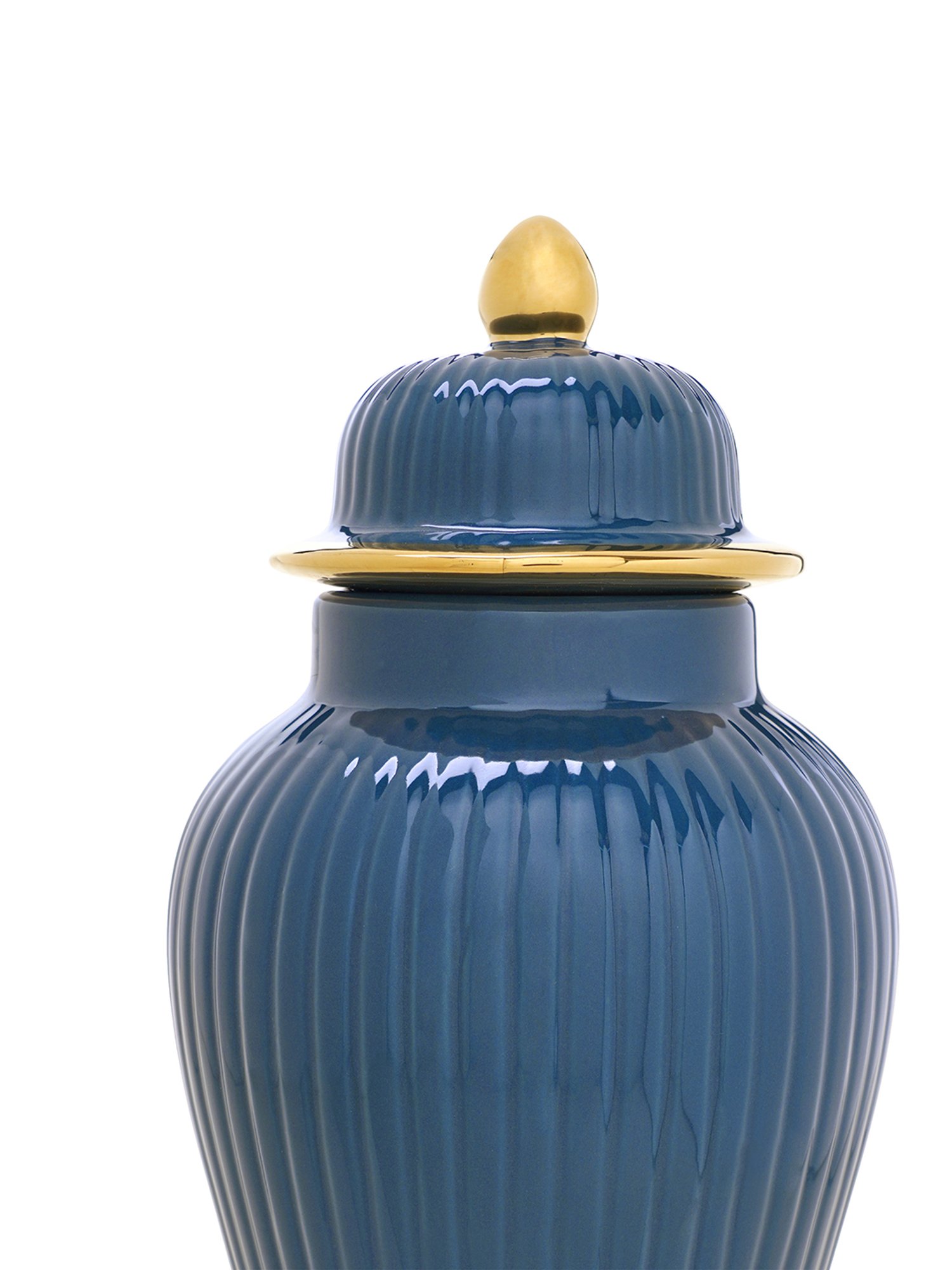 Pure Home and Living Blue Ceramic Textured Jars