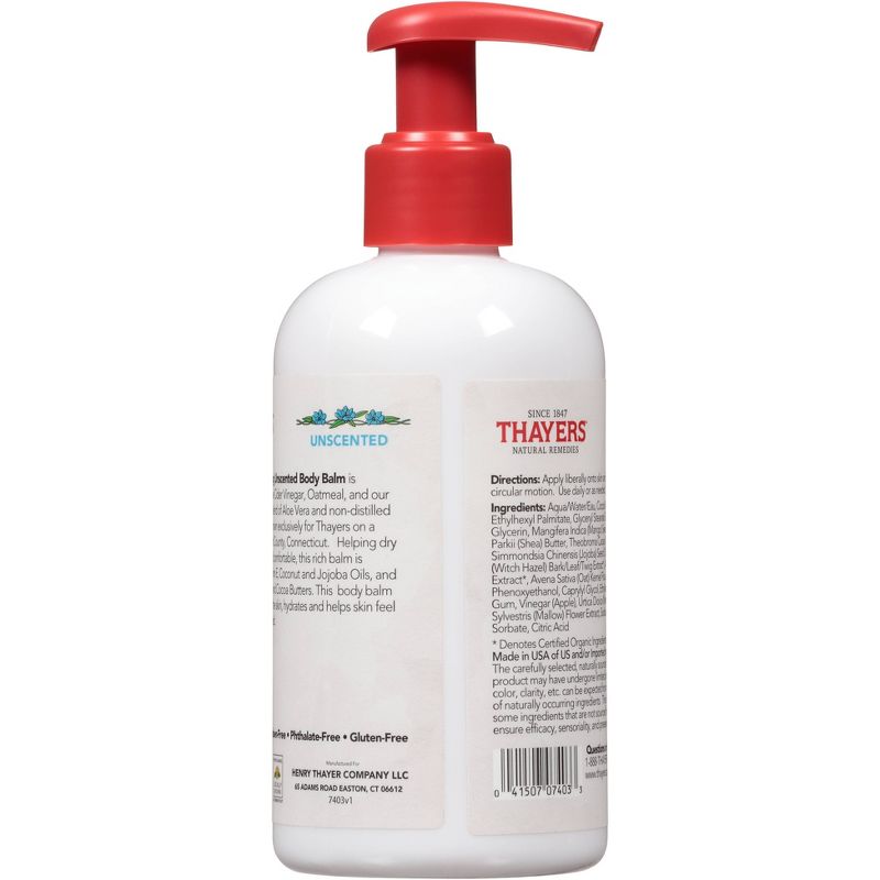 Thayers Natural Remedies Unscented Body Balm - 8 fl oz