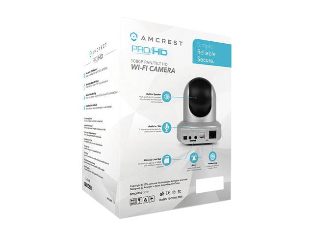 Amcrest ProHD 1080P WiFi Wireless IP Security Camera - 1080P (1920TVL), IP2M-841 (Silver)