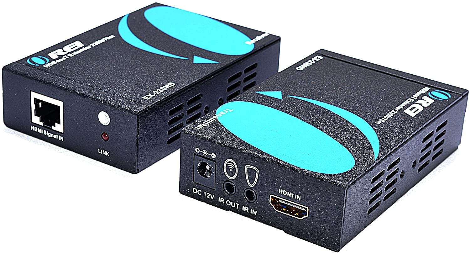 Orei EX-230HD HDBaseT HDMI Extender Over Single CAT5e/CAT6 Cable 1080p Up to 230-Feet