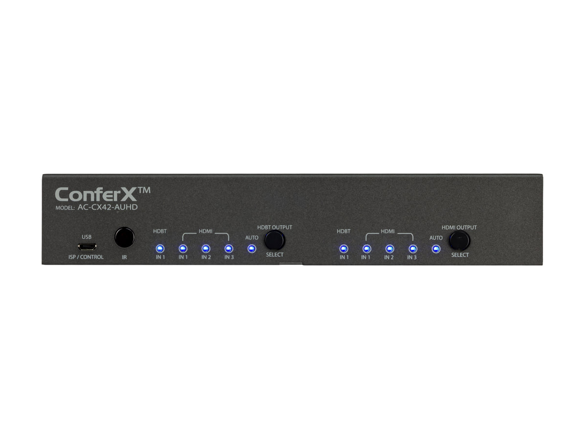 AVPro Edge AC-CX42-AUHD 4x2 4K60 18Gbps HDR HDMI/HDBaseT ConferX Matrix Switcher with IR/PoE/EDID Control