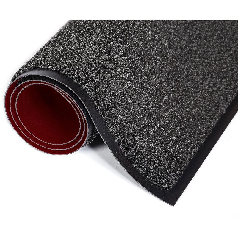 4'x6' Rectangle Solid Floor Mat Black - Crown