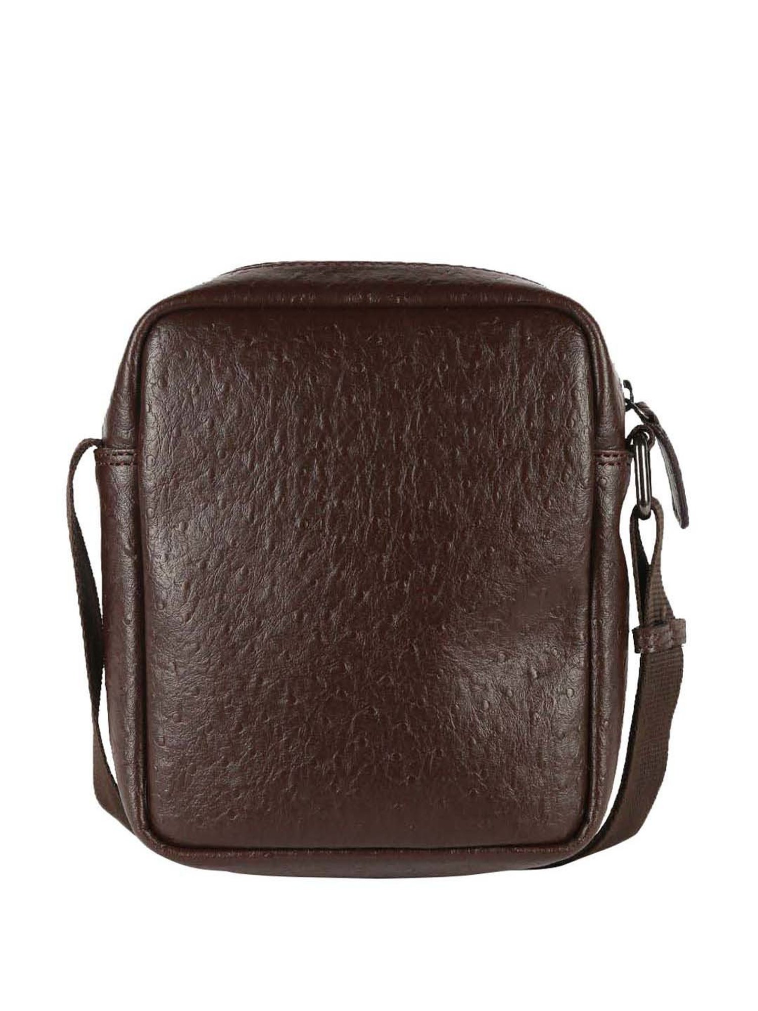 Police Brown Textured Medium Cross Body Bag