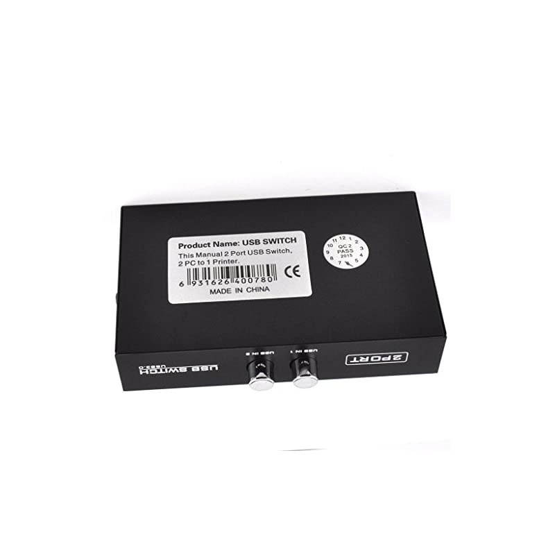 2 Port USB 20 Sharing Manual Switch Box Hub 2 PCS Share 1 USB Device for Printer Scanner Camera Keyboard 2 Port