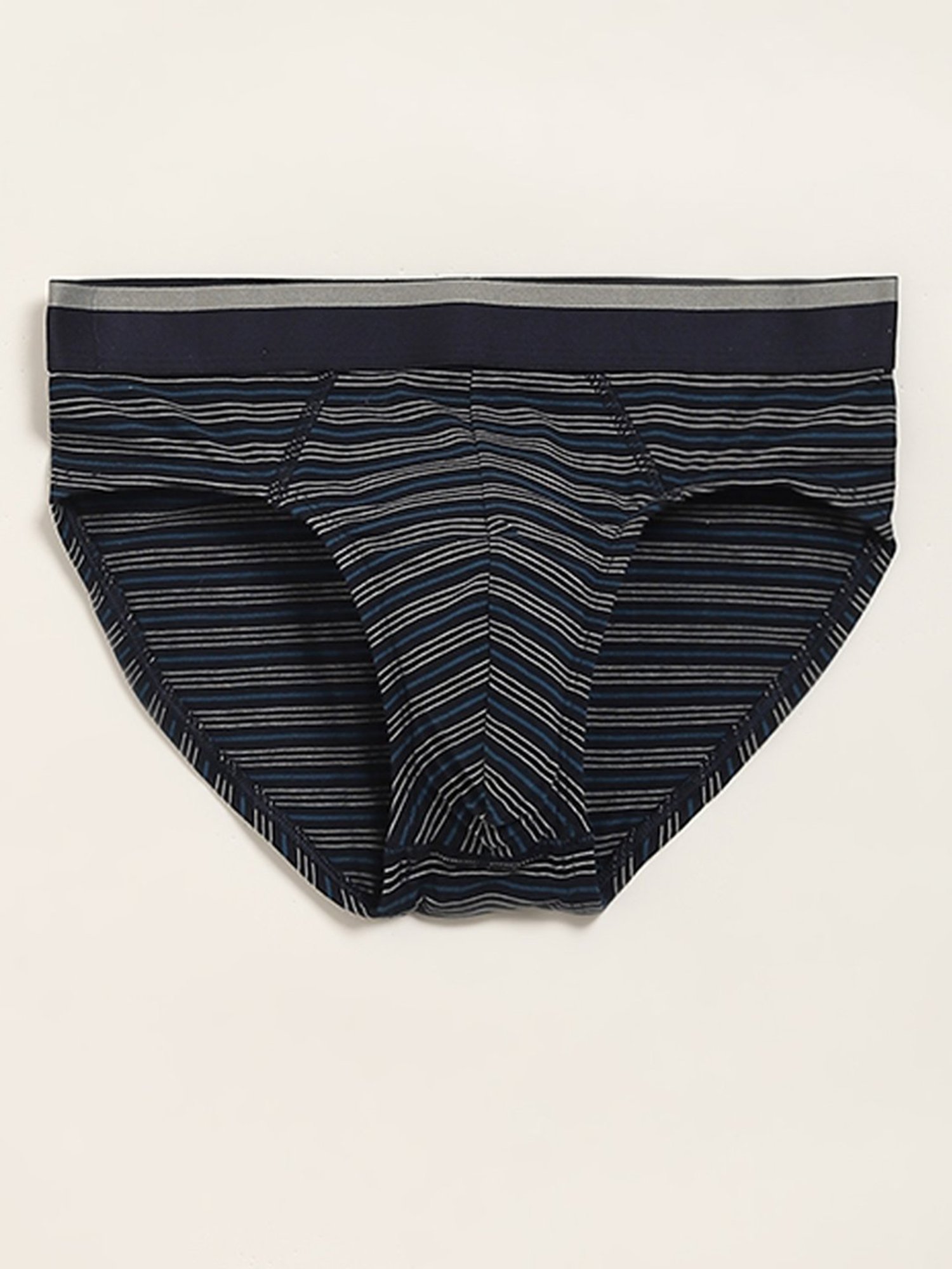 WES Lounge by Westside Grey Relaxed Fit Printed Briefs - Pack of 3