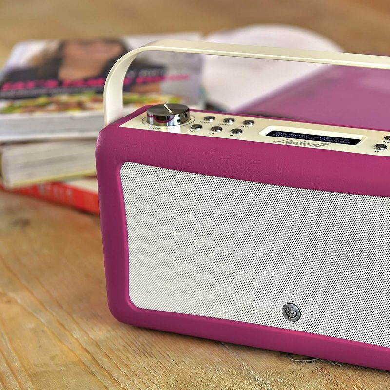 VQ Hepburn Mk II HD Digital Radio with FM, Bluetooth & Alarm Clock &ndash; Deep Purple