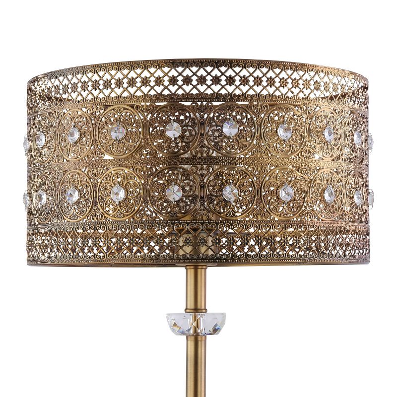 60" 1-Light Bryar Floor Lamp Brass/Crystal - River of Goods