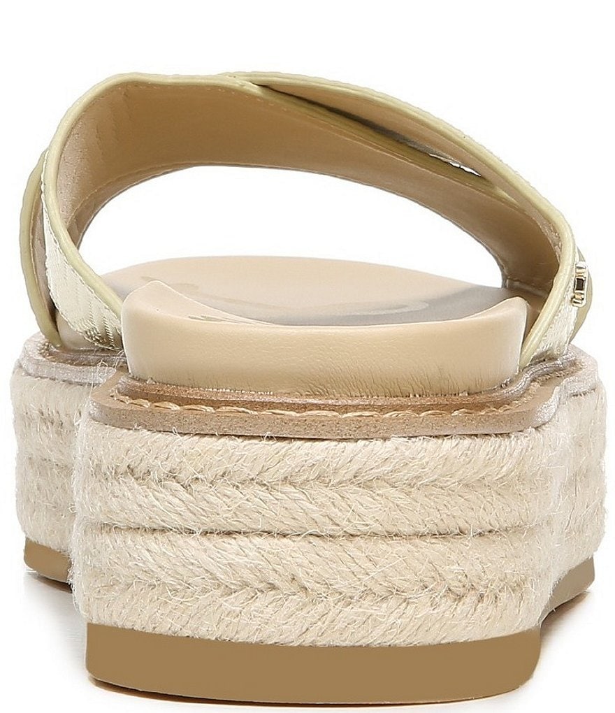 Sam Edelman Korina Metallic Leather Chevron Espadrille Sandals