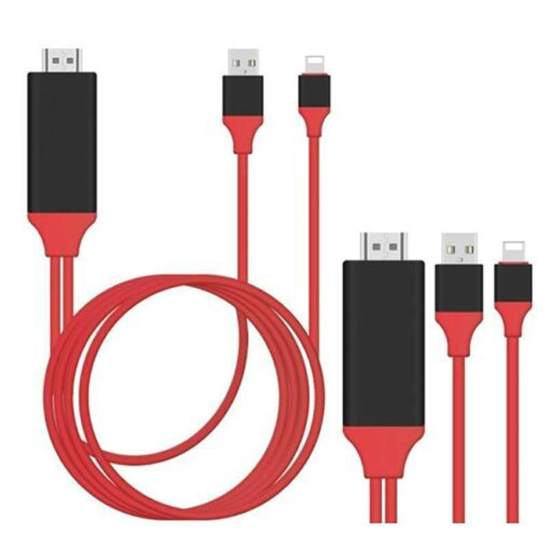 Lightning to HDMI Cable Adapter, For iPhone 11 Pro XR XS Max 8 7 6 to HDMI Cable 1080P AV Adapter Cable 6.6feet for Apple iPhone, iPad, iPod, Projector, TV and More