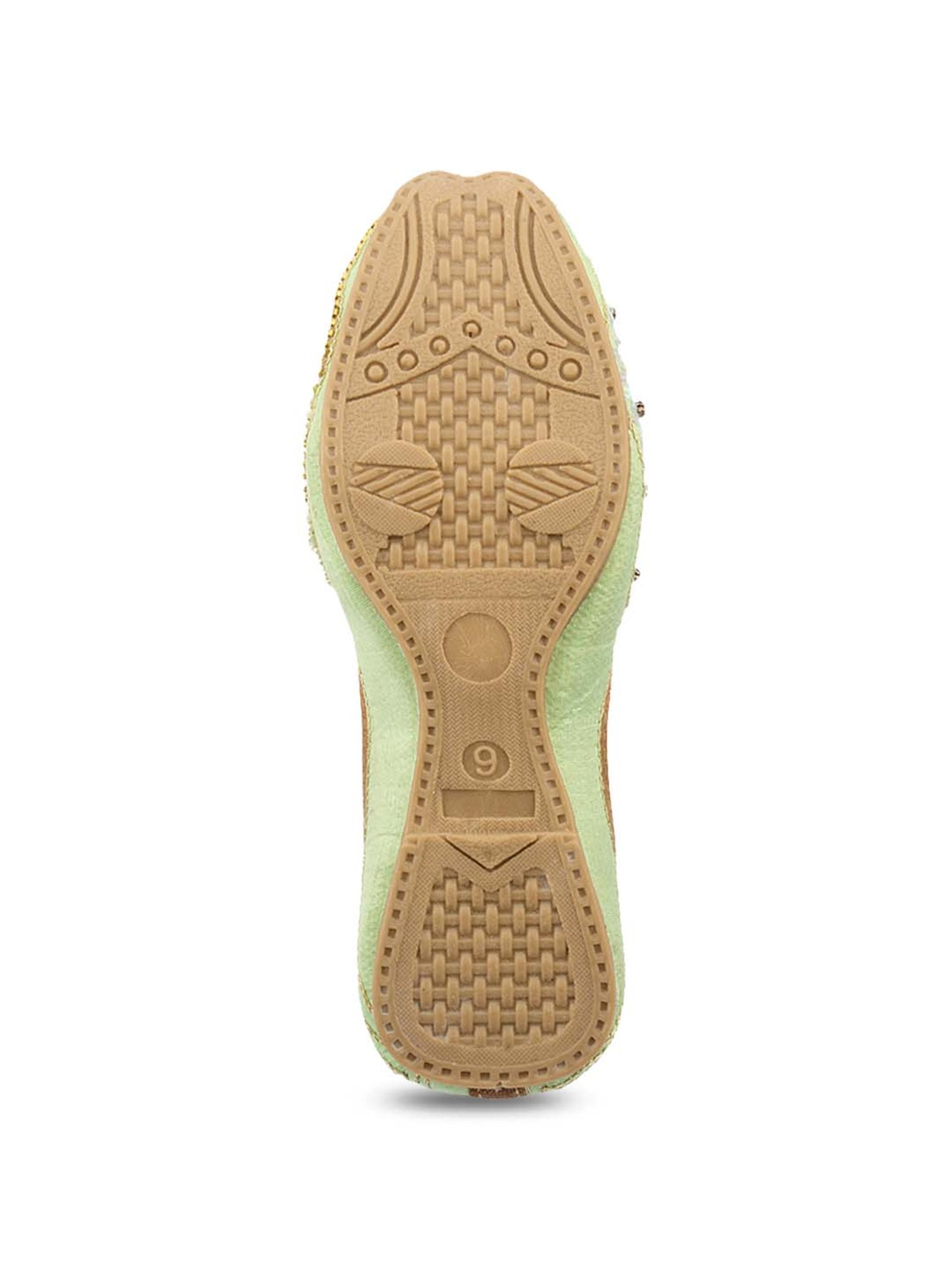 Desi Colour Women's Sea Green Ethnic Juttis