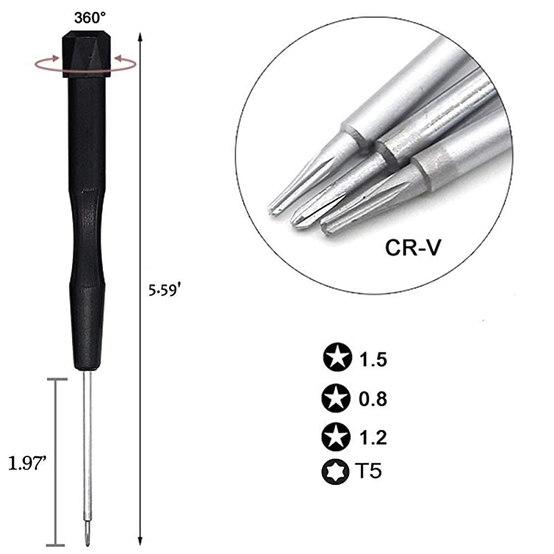 Pentalobe Screwdriver Set P2 P5 P6 5Point 5Star 08 mm 12 mm amp 15 mm 3Pcs Pentalobe Screwdriver Bits Or Ts1 Ts4 Ts5 for Apple iPhone MacBook Pro Air Retina Pentalobe Screwdriver