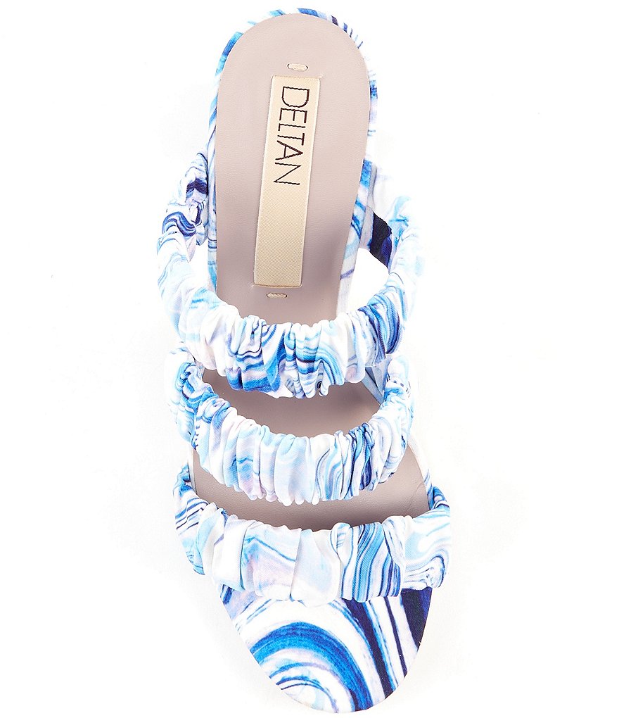 Deltan Colette Printed Three Band Dress Mules
