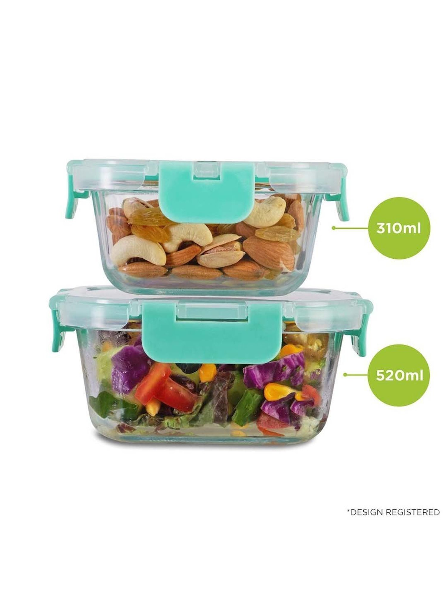 Allo Borosilicate Glass Containers with Lids Microwave Safe Container for Glass Storage Containers