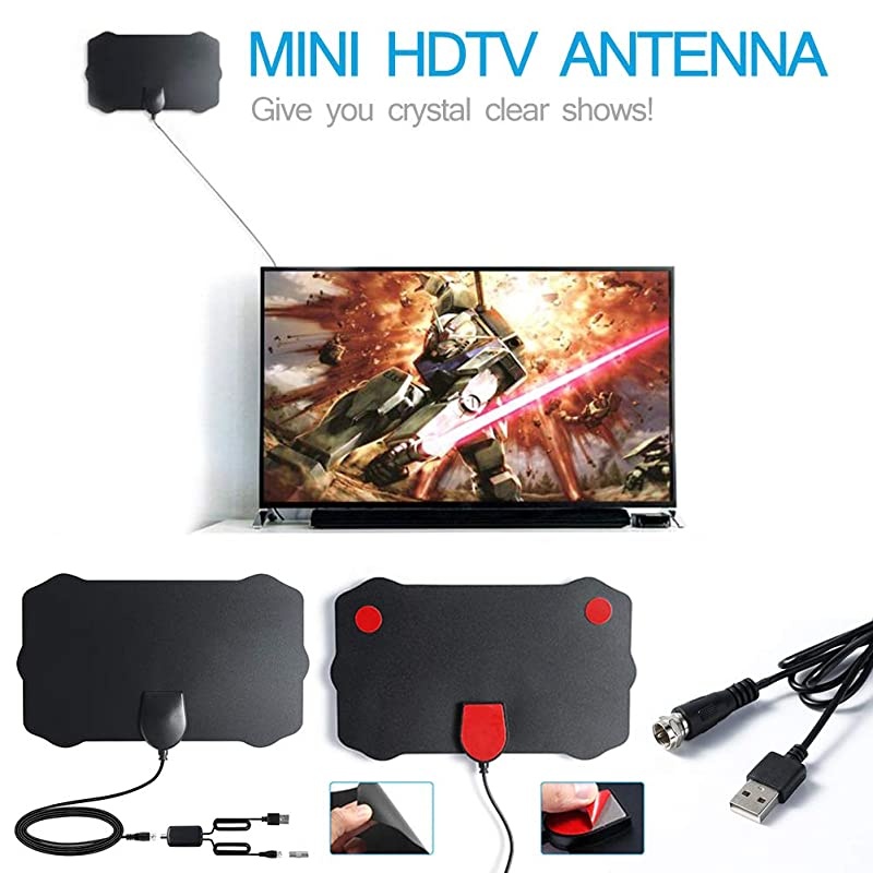 TV Antenna HD TV Antennas Aerial for 4K 1080P Amplified HD Digital Antenna Indoor TV Antenna with Amplifier Signal Booster TV Free Local Channels