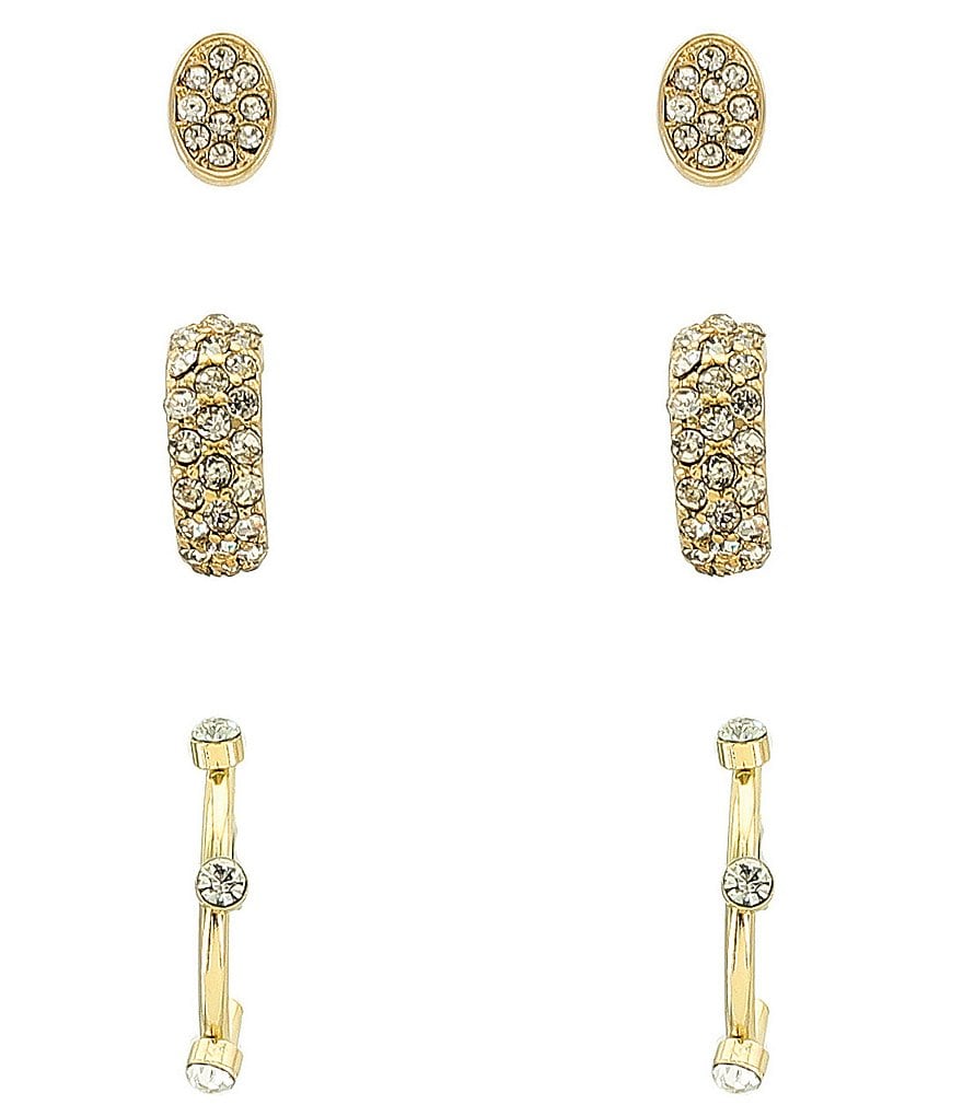 Panacea Pave Crystal Stud Earring Set