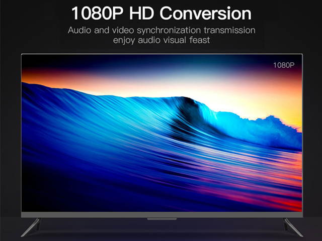 Vention VGA to HDMI Adapter ,1080P Analog to Digital Video Audio Converter Male to Female with Audio and Micro USB Charging Cable VGA Adapter for PC Laptop to HDTV Projector