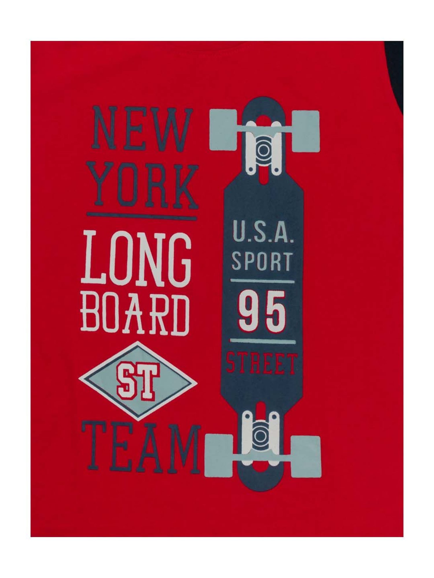 Todd N Teen Kids Red & Black Cotton Printed T-Shirt & Pants - Pack of 2