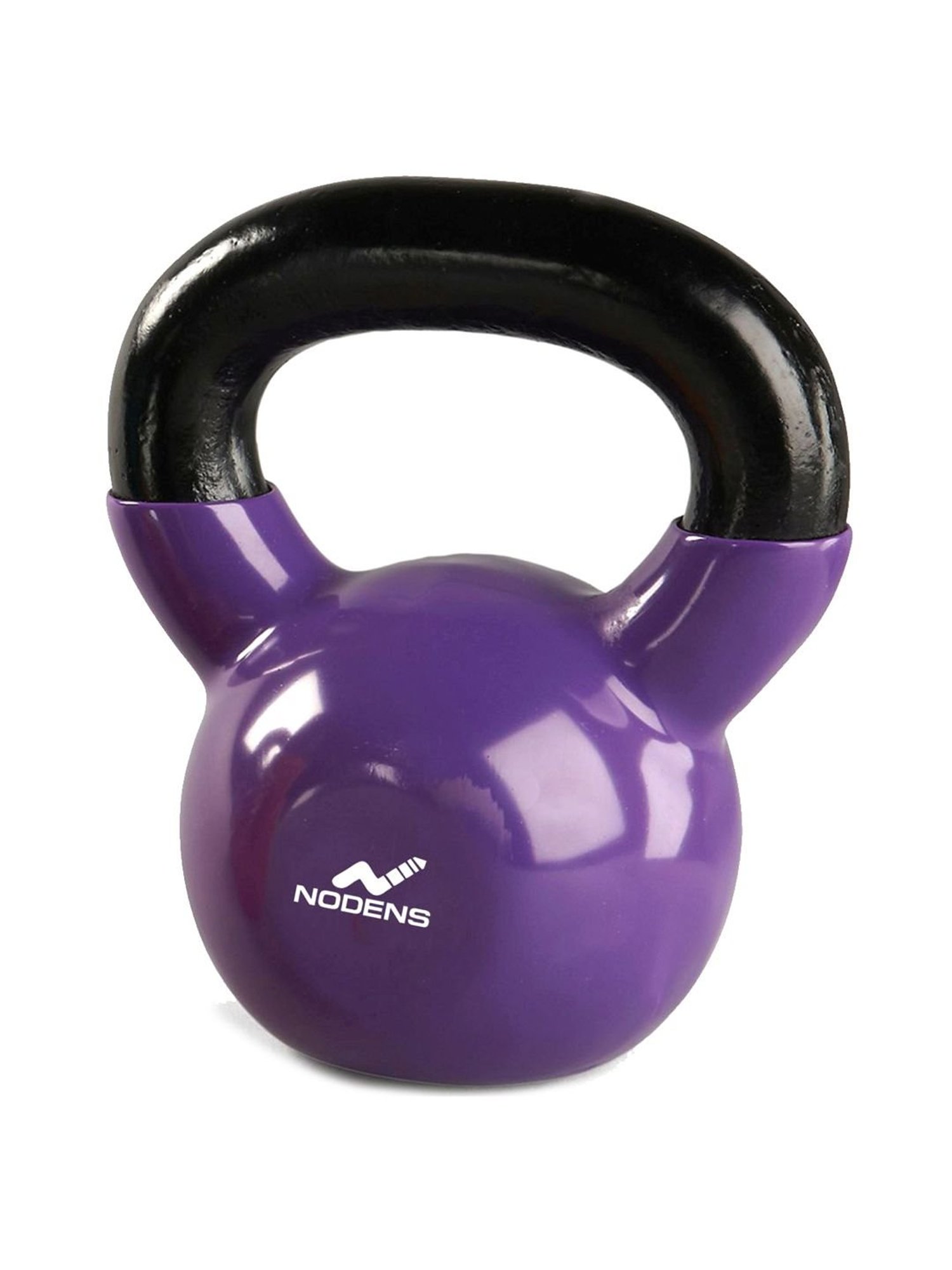NODENS Purple & Black Vinyl Coated Kettle Bell (10 kg)