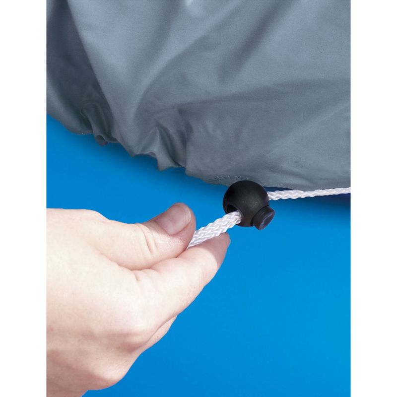 Summer Waves P52150000156 15 Foot Quick Set Ring Round Above Ground Swimming Pool Debris Drawstring Cover, Blue (Cover Only)