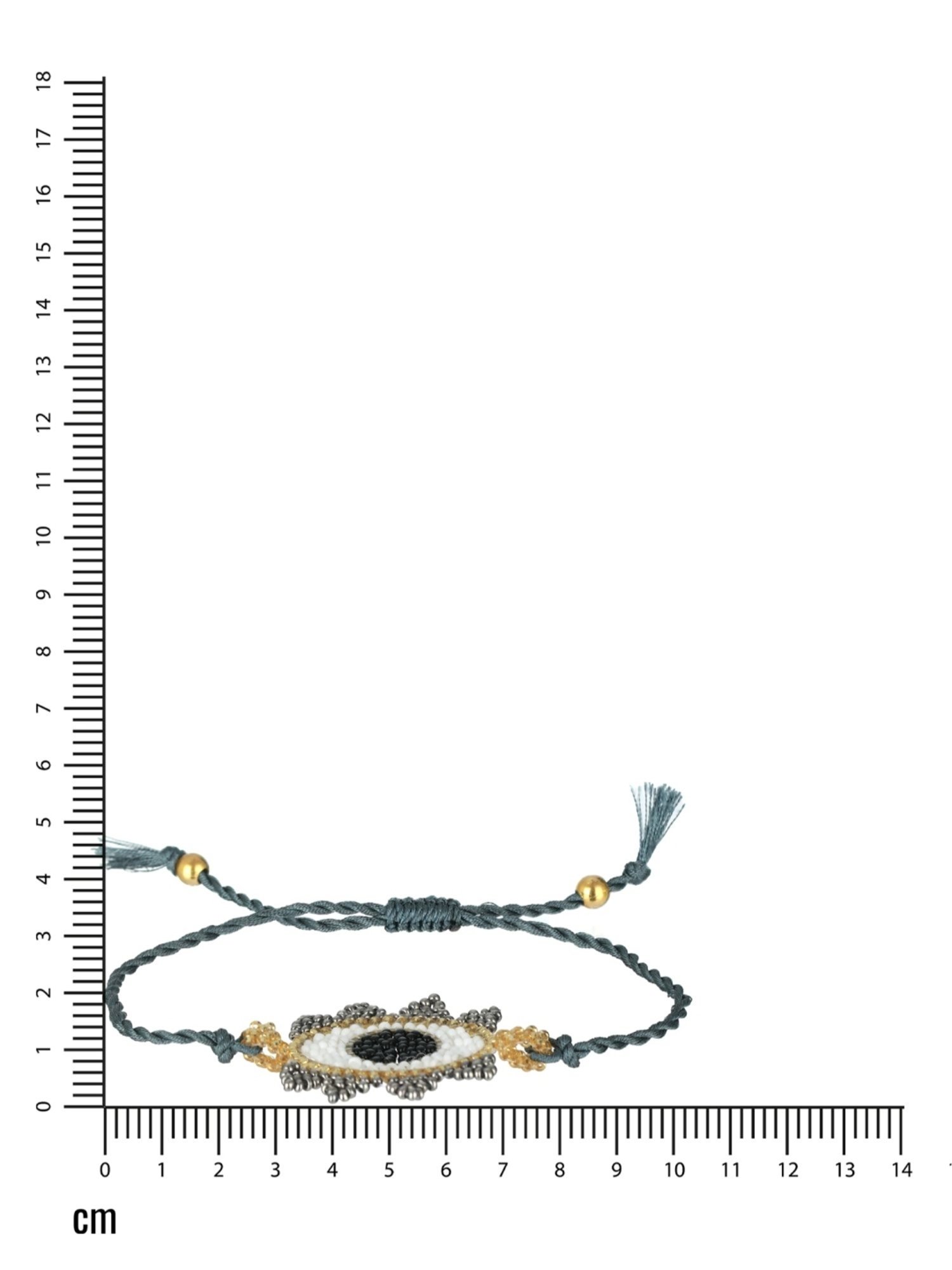 Aatmana Blue Gold-toned Beaded &handcrafted Wraparound Evil Eye Bracelet