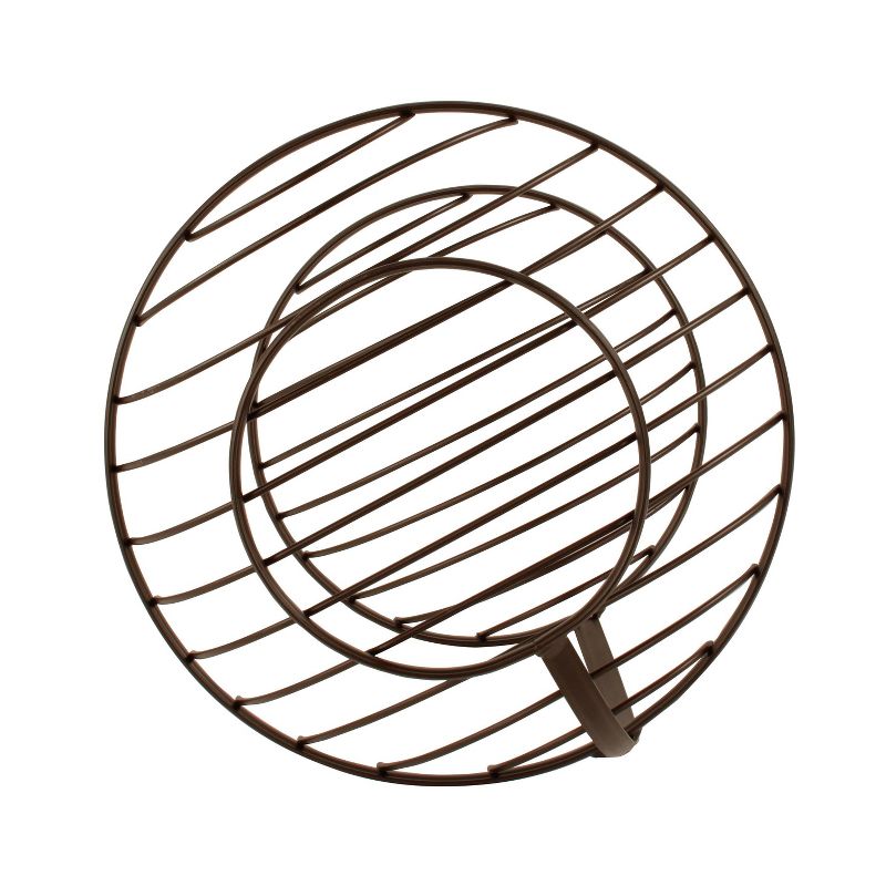 Spectrum Bloom Arched 2-Tier Steel Fruit Server - Satin Nickel