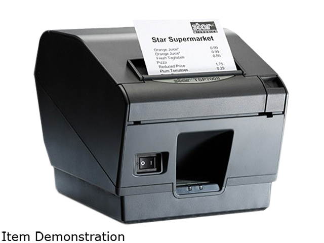 Star Micronics TSP743IIW-24L GRY Direct Thermal Printer - Monochrome - Desktop, Wall Mount - Label Print