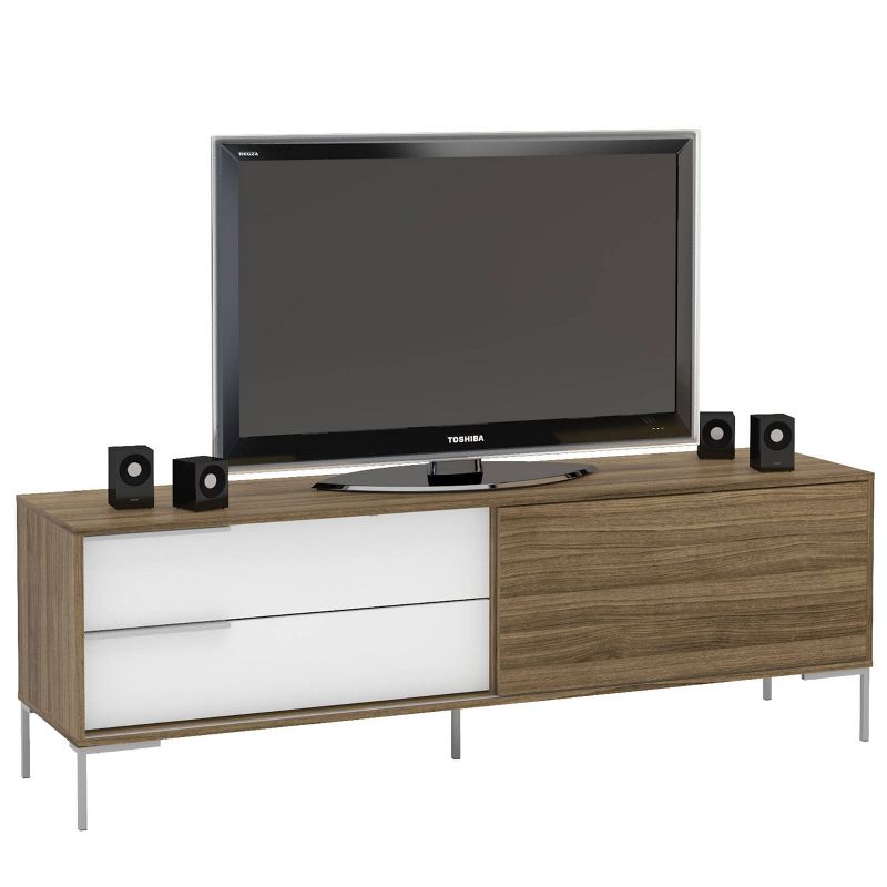 70" Greenwich TV Stand Walnut/White - Chique