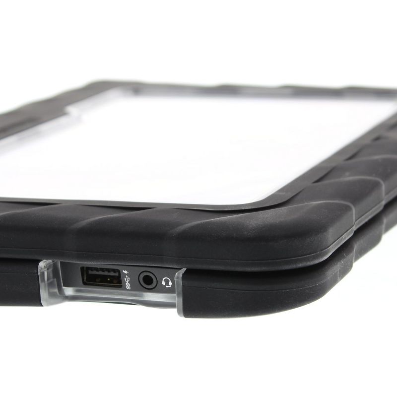 Gumdrop Drop Tech Case for Chromebook - Clear, Transparent, Black - For Chromebook - Black