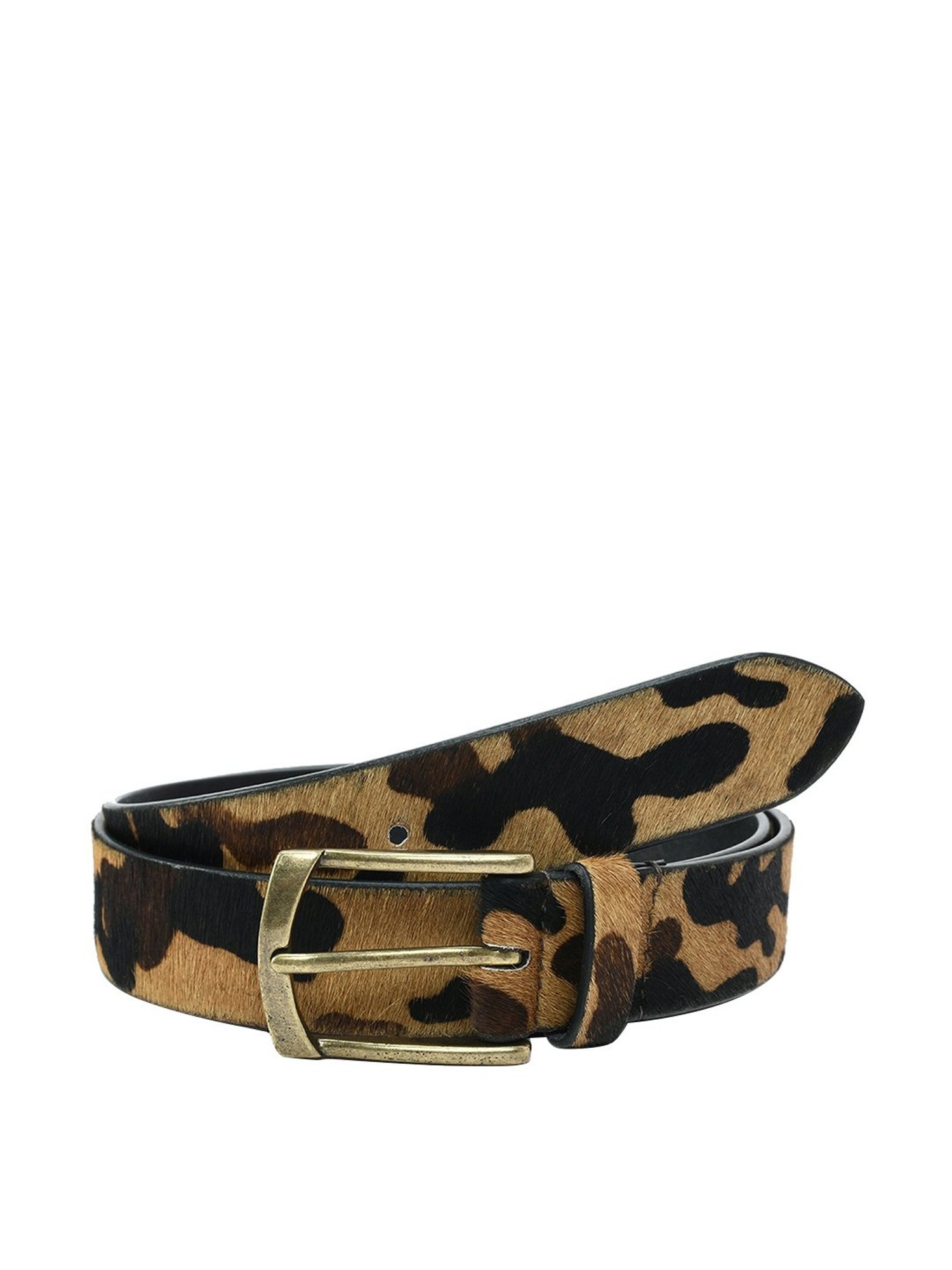 Aditi Wasan Brown & Black Leather Waist Belt for Women