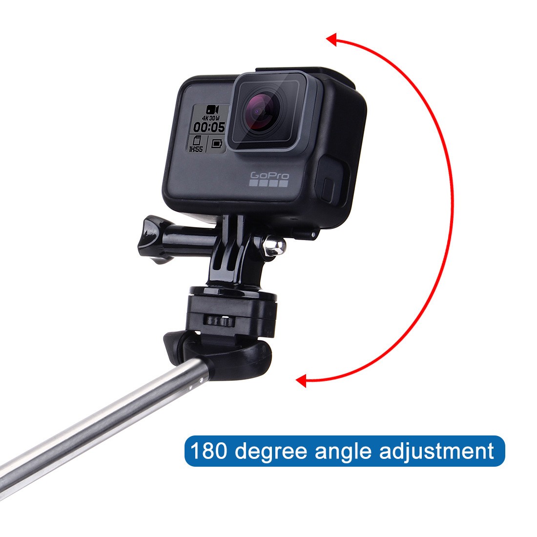 PULUZ Extendable Handheld Selfie Monopod for GoPro NEW HERO /HERO7 /6 /5 /5 Session /4 Session /4 /3+ /3 /2 /1, DJI Osmo Action, Xiaoyi and Other Action Cameras, Length: 22.5-100cm