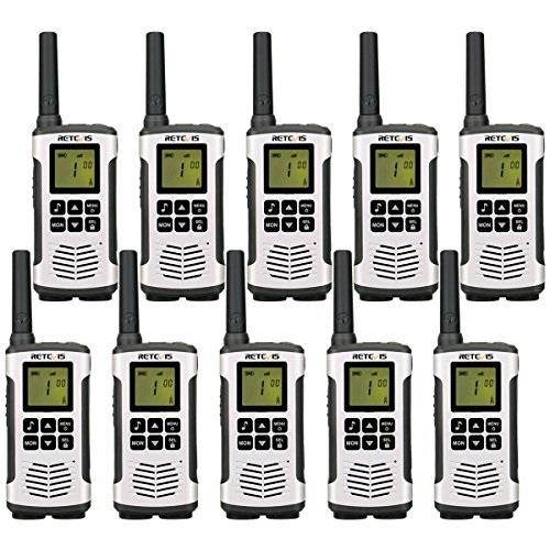 Retevis RT45 Walkie Talkies Rechargeable 22 Channel Call Reminder Private Codes Scan License-Free Hands Free 2 Way Radio (10 Pack)A
