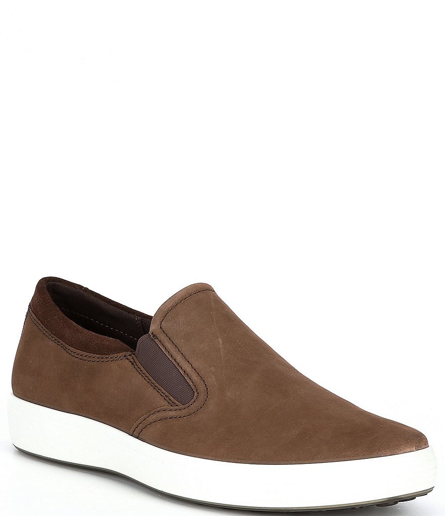 ECCO Men's Soft 7 Slip-On 2.0 Nubuck Leather Sneakers
