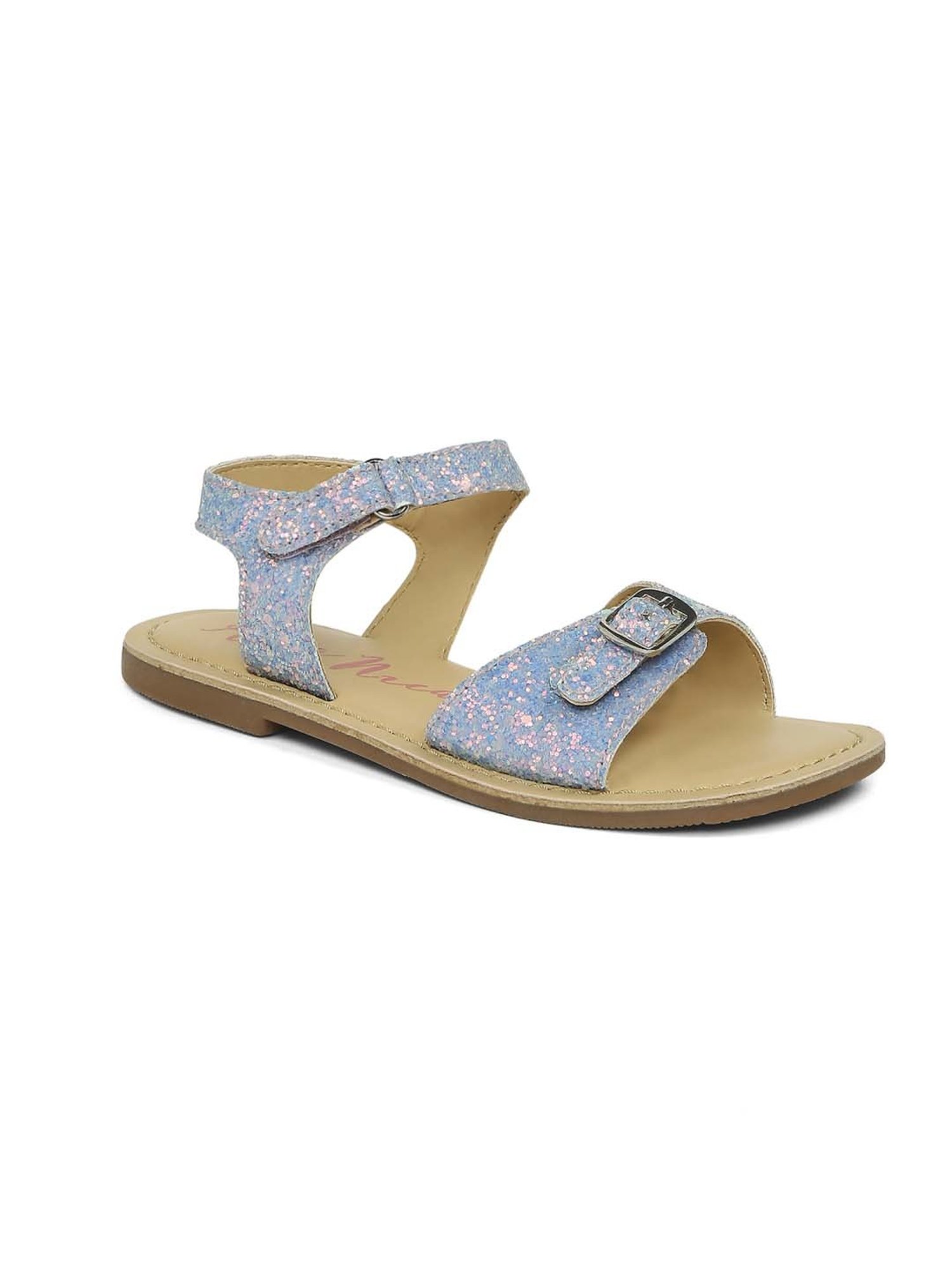 Aria Nica Kids Sassy Lilac & Beige Ankle Strap Sandals