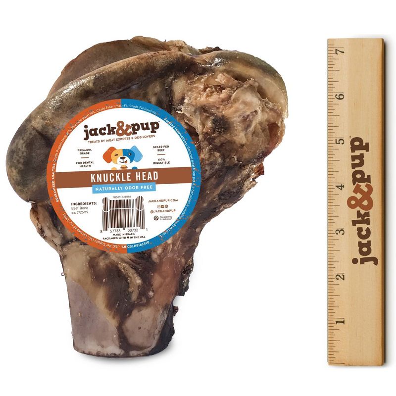 Jack & Pup Beef Knuckle Bone Single Shrink Wrap Dog Treats
