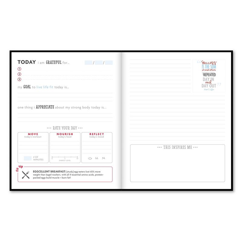 Fitspiration Bookbound Journal Black - fitlosophy