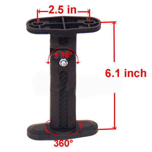 VideoSecu 5 Black Deluxe Speaker Mounts / Brackets for satellite speakers on Wall and Ceiling 1YR