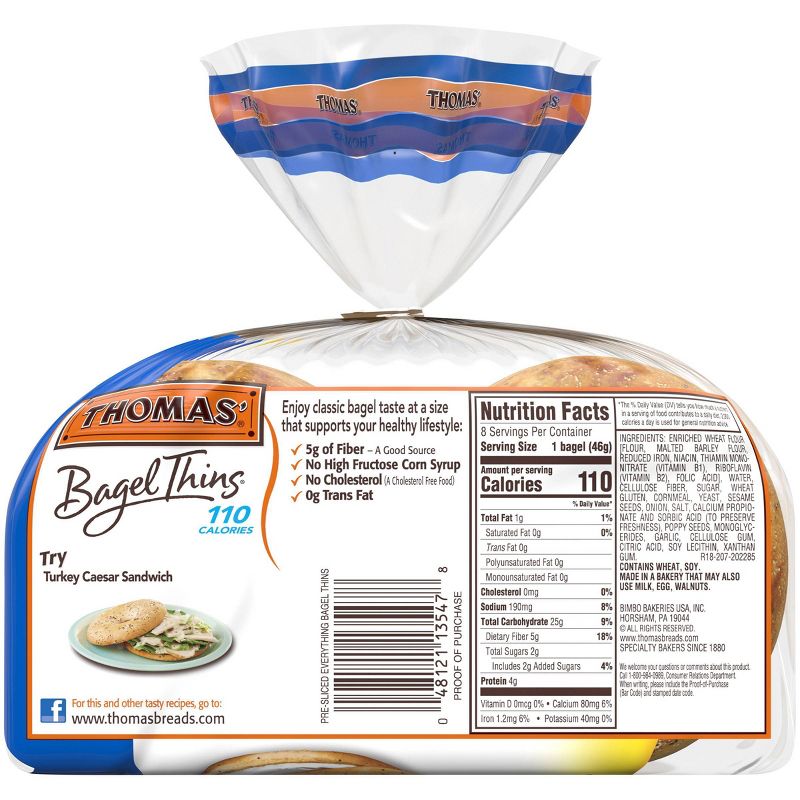 Thomas' Everything Bagel Thins - 13oz/8ct