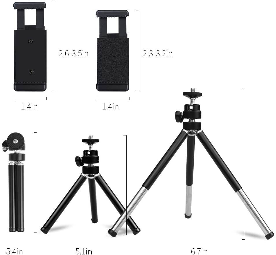 High Performance Webcam Tripod, Lightweight Mini Webcam Tripod for Logitech Webcam C920 C920S C922 C270 C615 Small Camera Tripod Mount Cell Phone Holder Stand