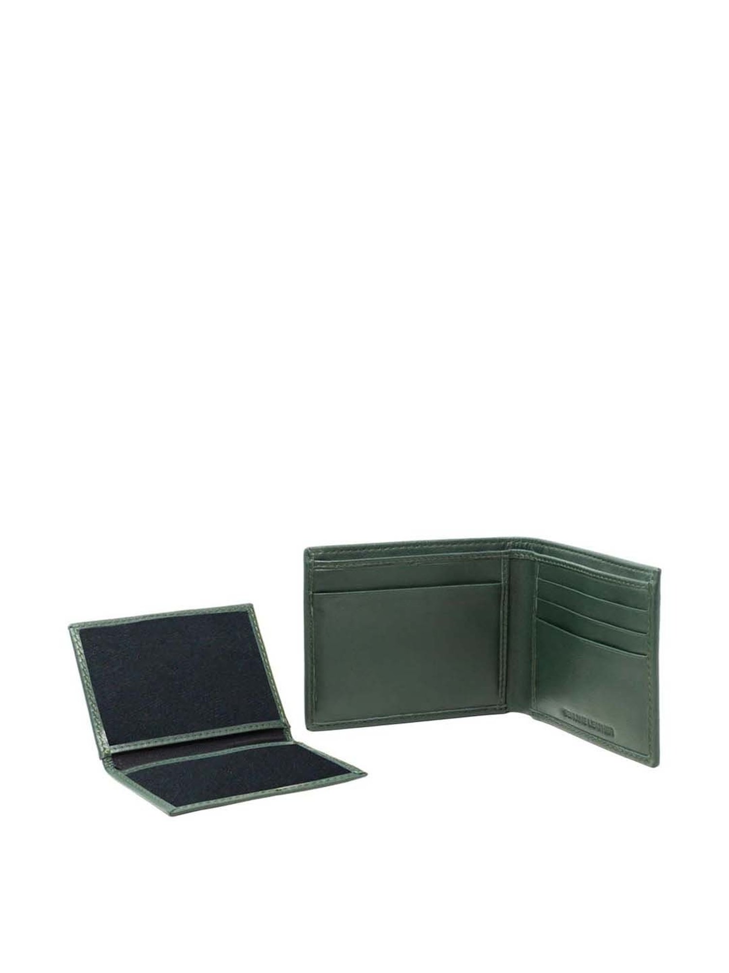 Tohl Green Casual Leather Bi-Fold Wallet with Card Holder for Men