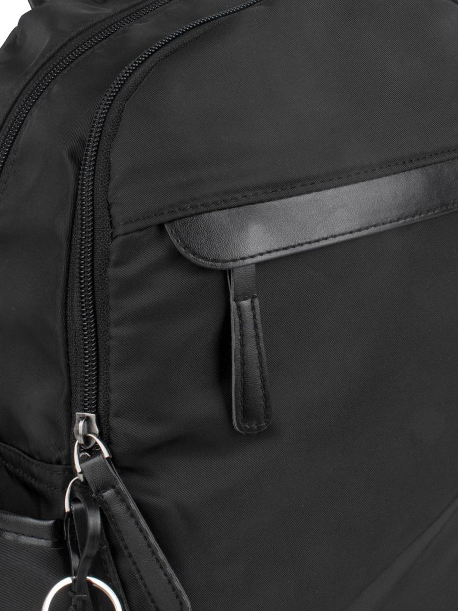 Angeline Black Polyester Medium Backpack