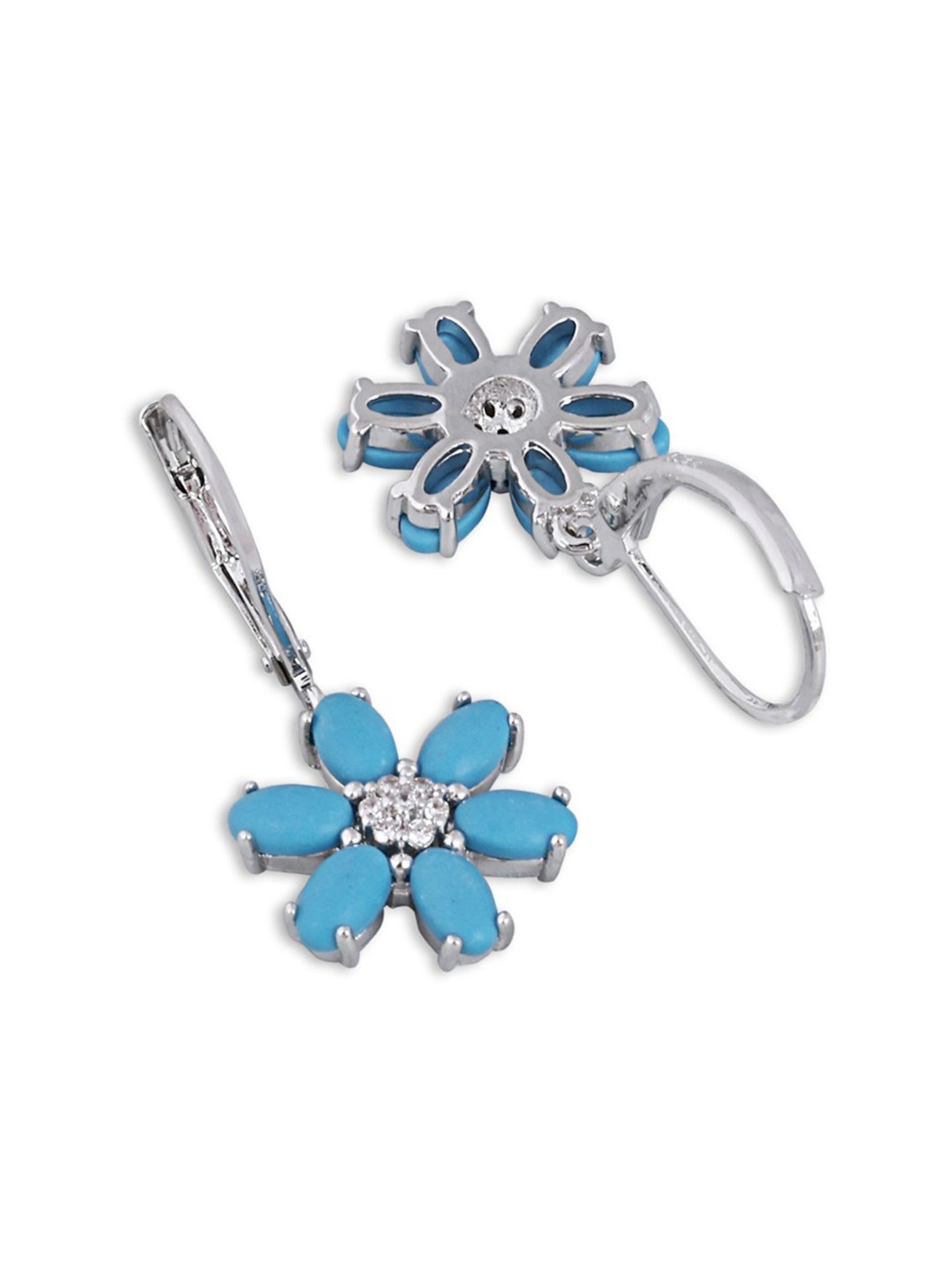 The Real Effect London 800 Sterling Silver Drop Earrings for Women