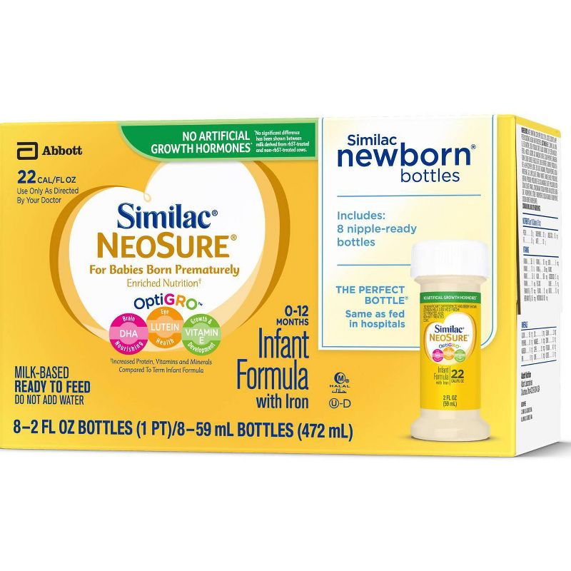 Similac Neosure Ready to Feed Formula Bottles - 8ct/2 fl oz Each