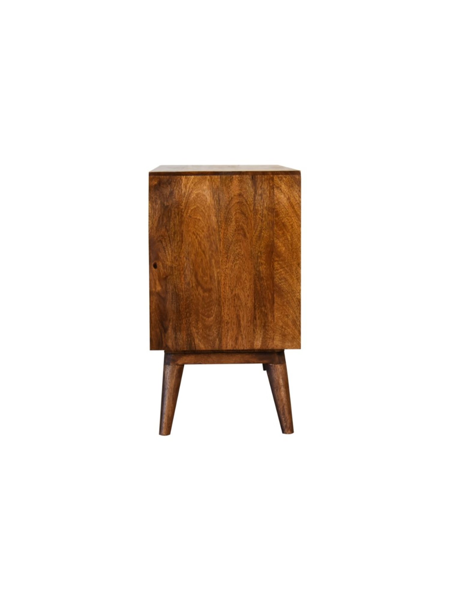 Artisan Furniture Chestnut Sliding Brown Wood Cabinet