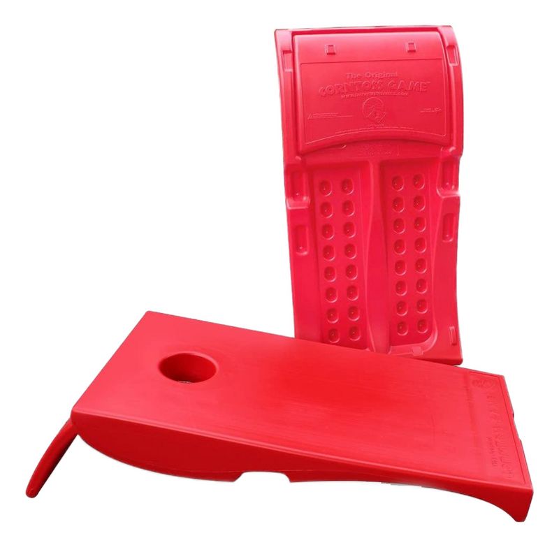 Driveway Games All Weather Corntoss Cornhole Toss Game Set for Outdoor Indoor Kid and Adult Family Fun with 2 Target Boards and 8 Bean Bags, White