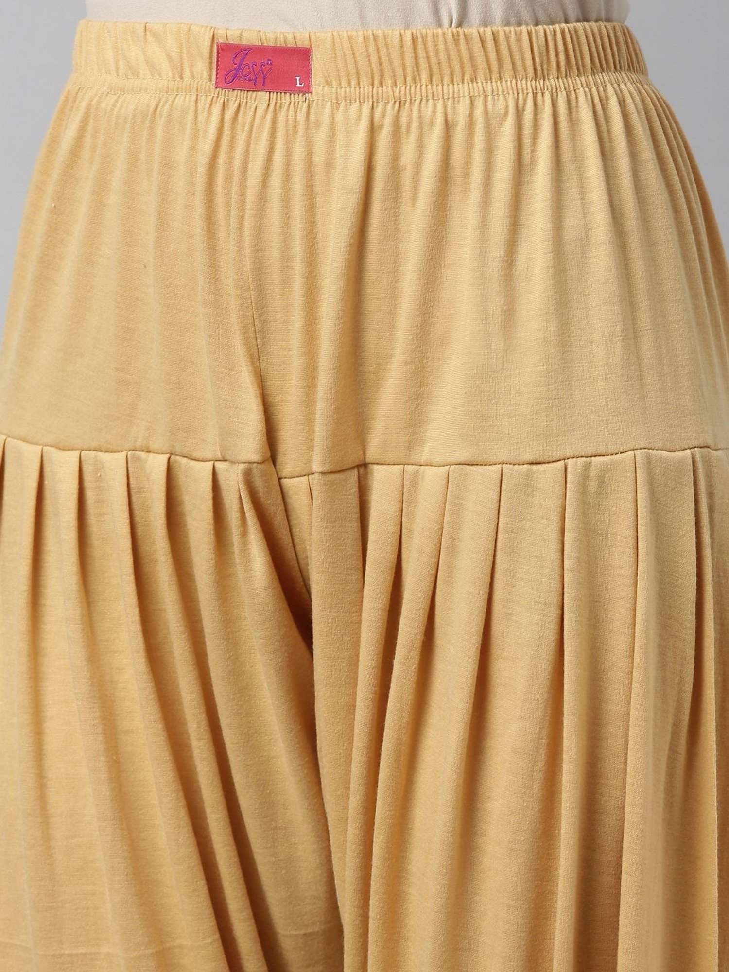 JCSS Green & Beige Patiala Pants - Pack Of 2