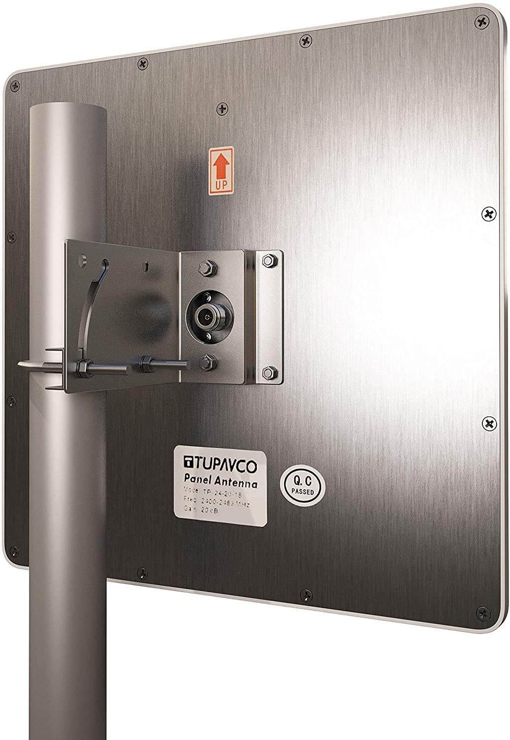 Tupavco TP544 WiFi Panel Antenna (5GHz) (22dBi) Outdoor Directional (4900-5850 MHz) Wireless Network Signal Booster (Pole Mast Mount) Weatherproof High-Gain Long Distance Range (N-Female Connector)