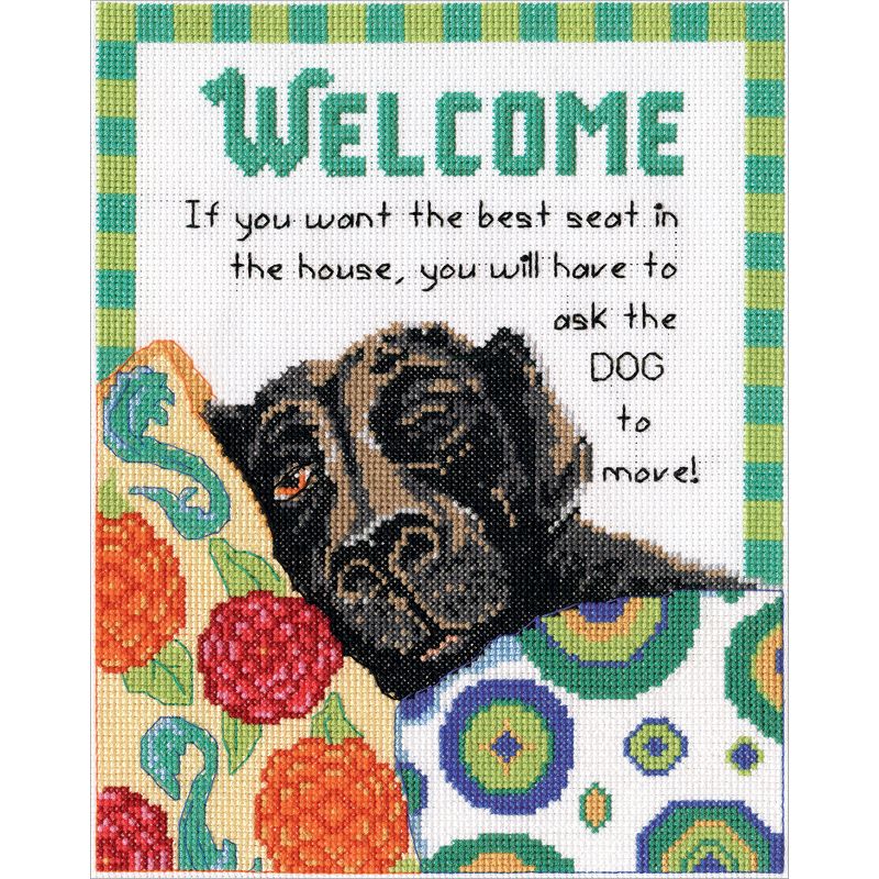 Design Works Counted Cross Stitch Kit 8"X10"-Best Seat Welcome (14 Count)