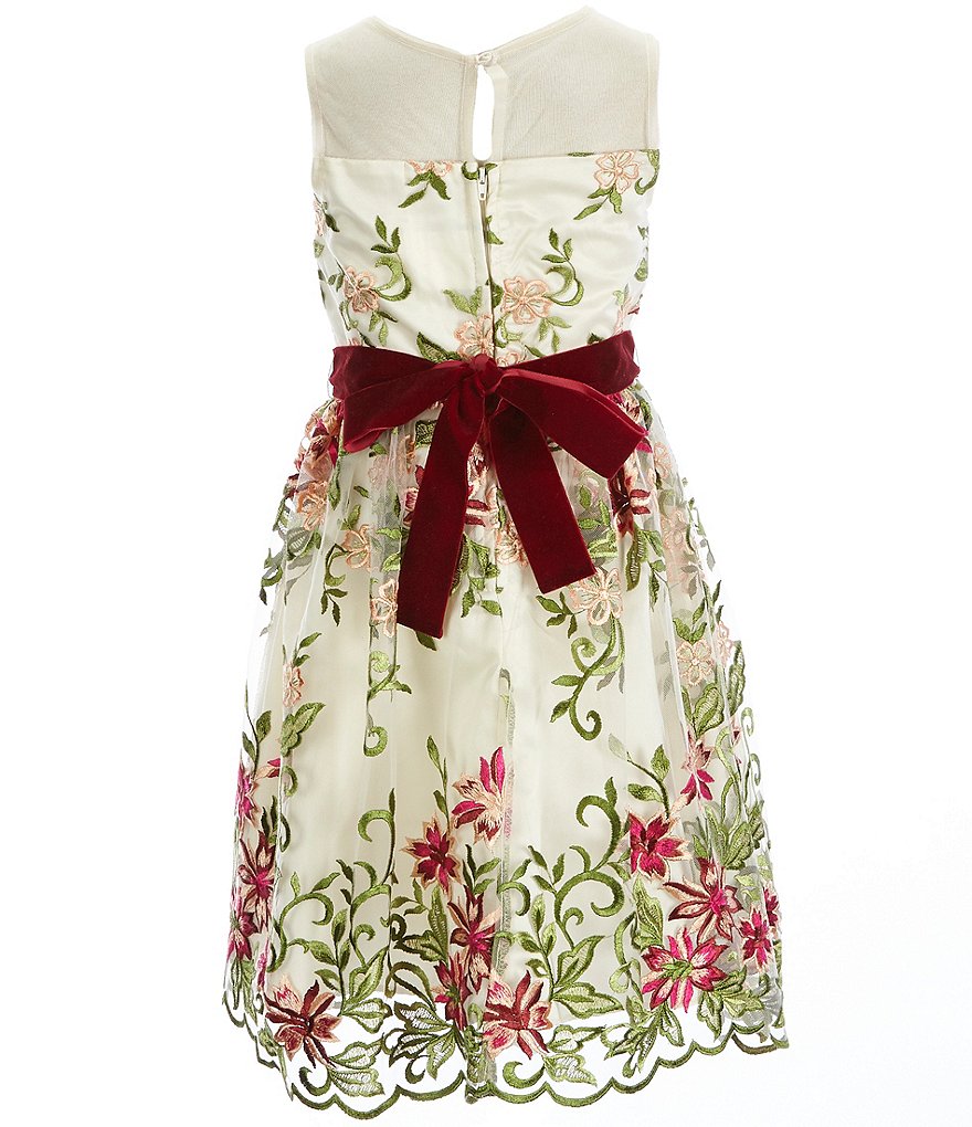 Us Angels Big Girls 6-14 Sleeveless Madison Embroidered Horsehair Communion Dress