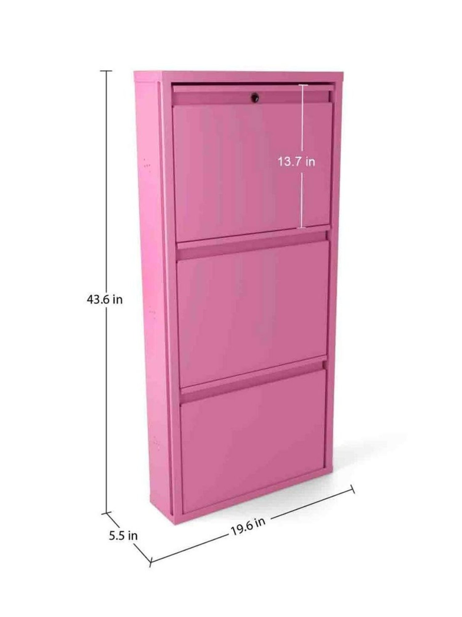 Godrej Interio Step in L Textured Purple Alloy Steel Shoe Cabinet - 1 Year Warranty